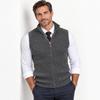 Mens Knit Vest Business Stand Collar Full Zip Slim Fit Sleeveless Sweater Winter