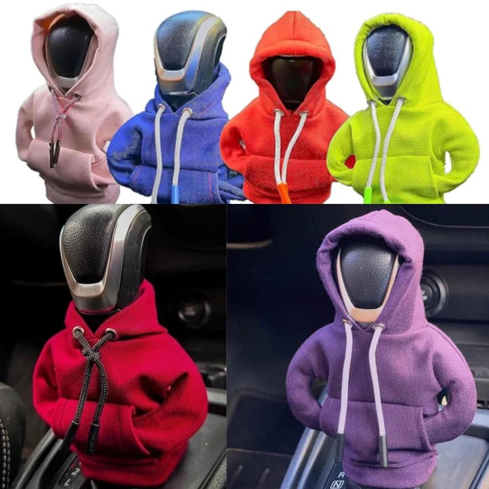 Car Hoodie Gear Shift Knob Manual Cover Handle Gear Lever Change Cover Hoodie Gearshift Car Gear Shift Cover Sweatshirt Worldmum