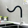Kitchen Silicone Tube Faucet Stainless Steel Universal Rotating Faucet Household Sink Single Cold Water Tap