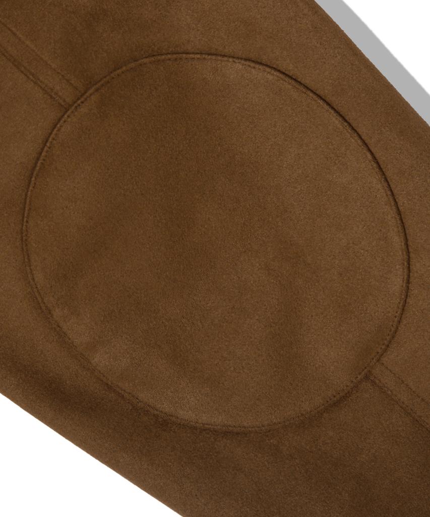 Trillion Suede Elbow Patch 3-Button Blazer Jacket [Brown]