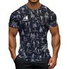 Men Tropical Palm Tree Graphic T-Shirt - Breathable Mesh Fabric, Casual Short Sleeve Crewneck, Summer Style with Sailboat & Coconut Design
