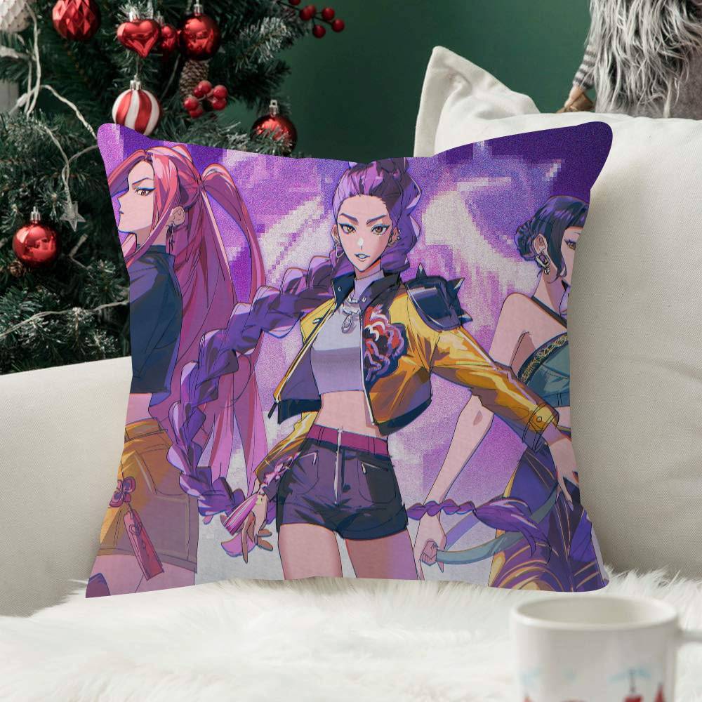 KPop Funny Cute DDemon Pattern Suitable for Home Bedroom Car Office Decoration Living Room Sofa Cushion Cover Pillowcase