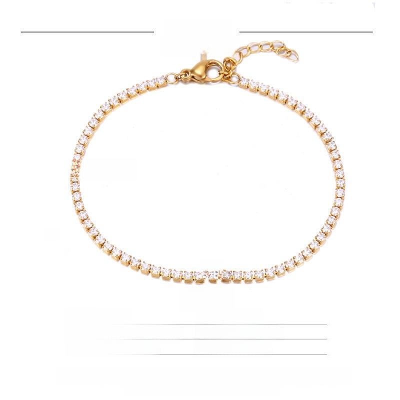 Heart Zircon Bracelet for Women Gold Color Micro Fashion  Jewelry Supply