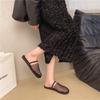 Fashion French Style Mesh Trimming Soft-soled Slippers for Women 2025 Summer New Outdoor Beach Vacation Rome Semi-slippers Sandals