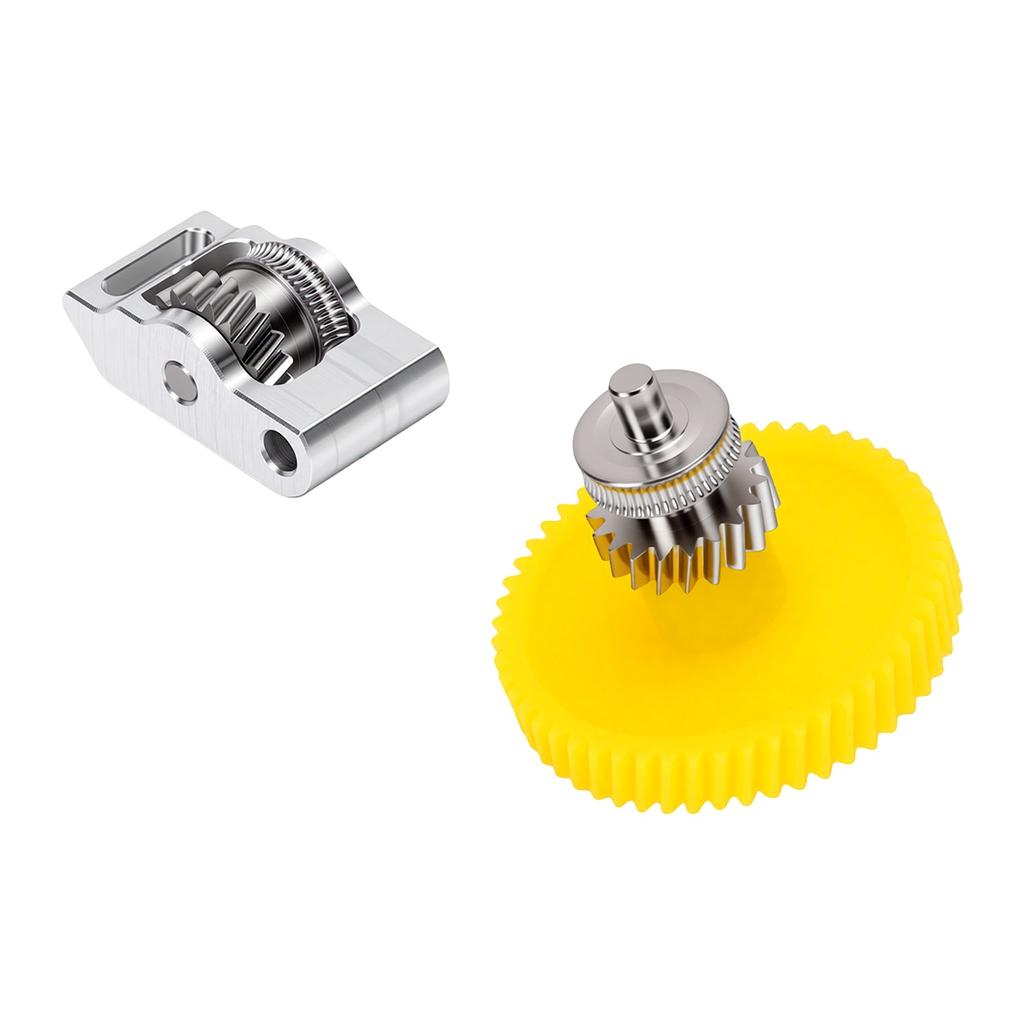 Extruder Gear Assembly Replacement for Bambu Lab P2S Printer Metal 3D Printer Extruder Gear Kit Silver