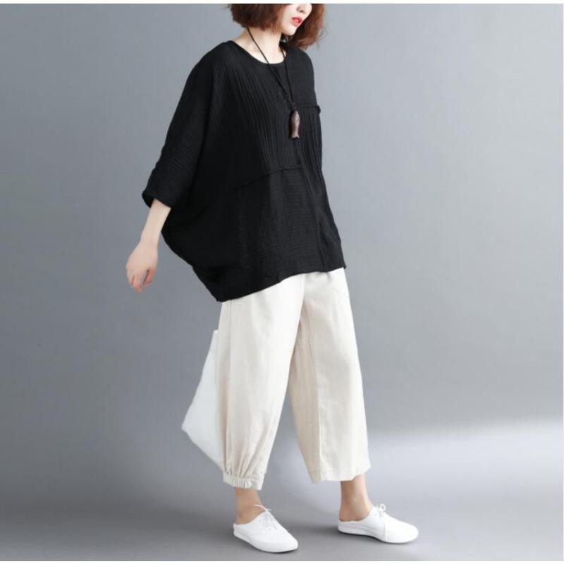 T-shirt Women's Korean Style Summer Women's Solid Color Foreign Style Loose Top