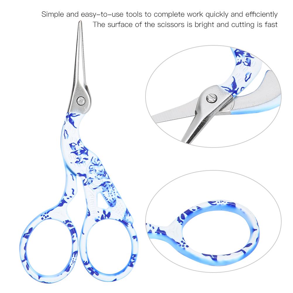 Crane Scissors Retro DIY Tailor Cloth Cutting Embroidery Household Sewing AccessoriesFlower