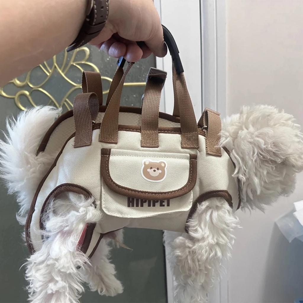 Dog bag when going out Portable breathable traction backpack Portable or carry Crossbody cat dog pet strap artifact
