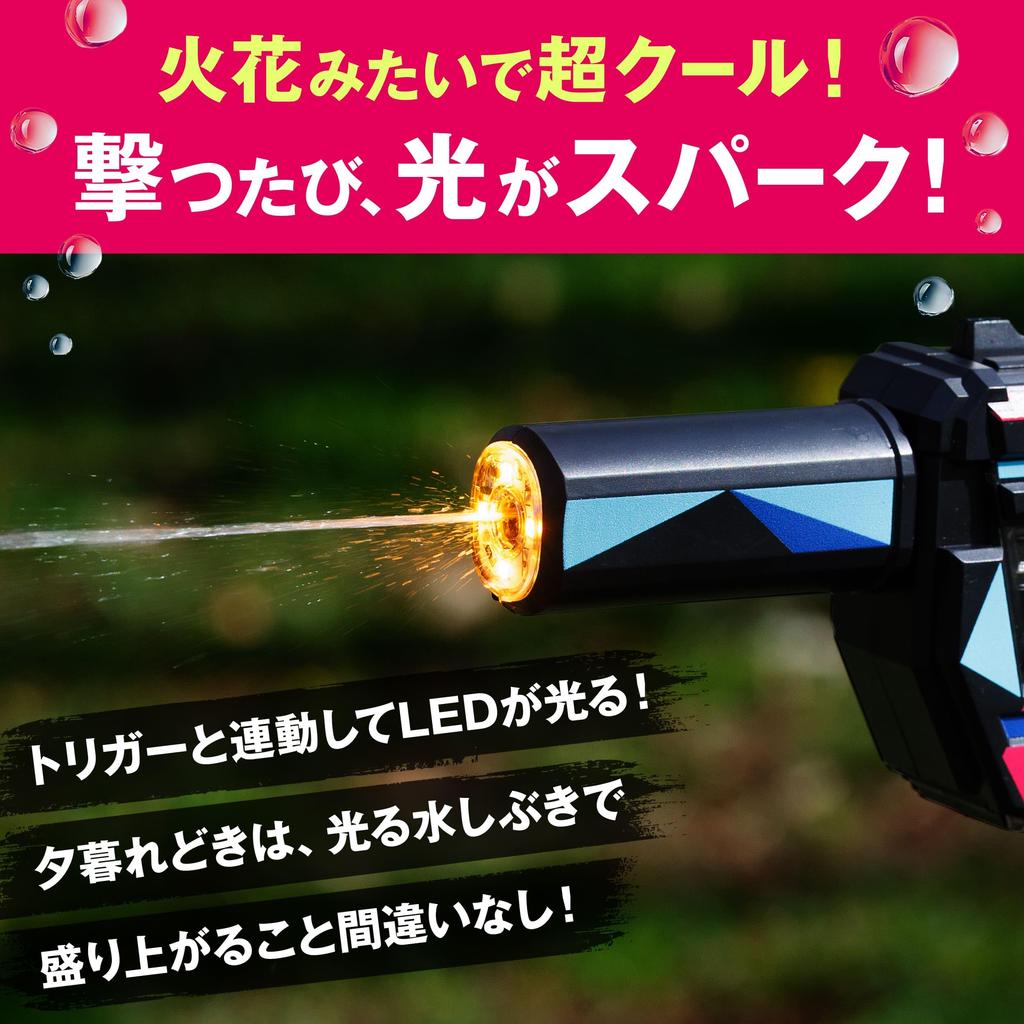 ASUYA Electric Water Gun with LED Spark and Hero Sentai Fun for Adults and Perfect for Water Water and A Great Gift for Outdoor and ASW-500 Flash,
