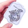 Women Rhinestone Inlaid Fox Butterfly Rabbit Animal Brooch Pin Corsage Jewelry