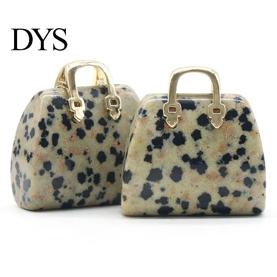 Ornamental Handbag Statue Hand Carved Fine Texture Anti-fade Not Easy to Break Home Decor Wide Application Exquisite Faux Crystal Model Desktop