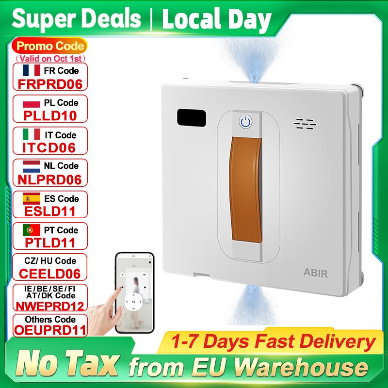 Window Cleaning Robot ABIR WD8, Dual Water Spray,Laser Sensor,High Vacuum Suction,Smart Home Glass Wall Wet Dry Cleaning Robot