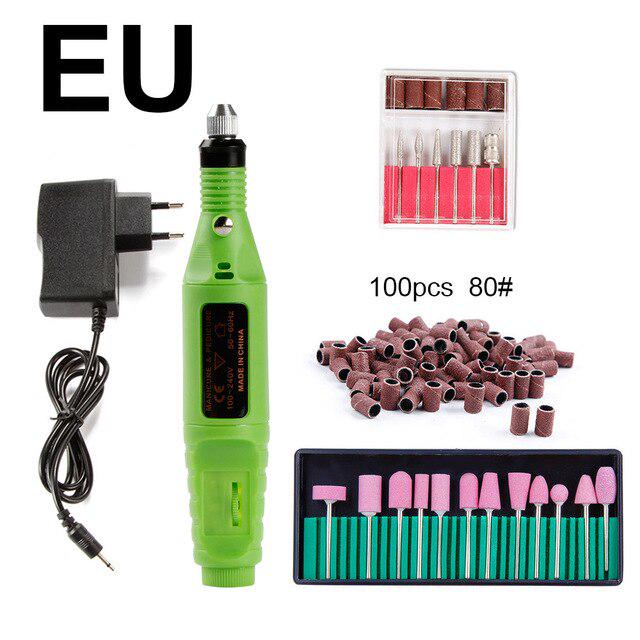 Professional Nail Drill Machine Nail Pen Machine Drill Bits Mill Cutter Pedicure Gel Polish Remover