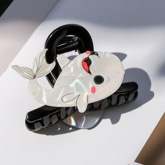 Hair Claw Cartoon Animal Design Back Head Hair Clip Anti-slip Teeth Strong Grip Shark Hair Clip Versatile Hair Accessory
