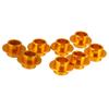 Gold Aluminum Skate Bushings Eight Piece Inline Bearing Spacers Durable Skate Parts for Fitness Skating