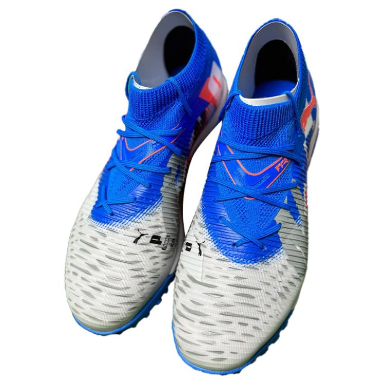 Puma Future 8 Match Comfortable Durable Mg Football Shoes Unisex Football Shoes Blue White 108424-01