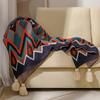 Boho Breeze Acrylic Throw Blanket Decorative Sofa Cover Blanket Thick Winter Small Bed Tail Throw Blanket Cozy Home Nap Blanket