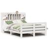 VidaXL Lit bibliothèque sans matelas blanc 150x200 cm bois pin massif 3309966