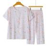YUZHAOLIN Women's Summer Printed Short Sleeve Capri Pajama Set