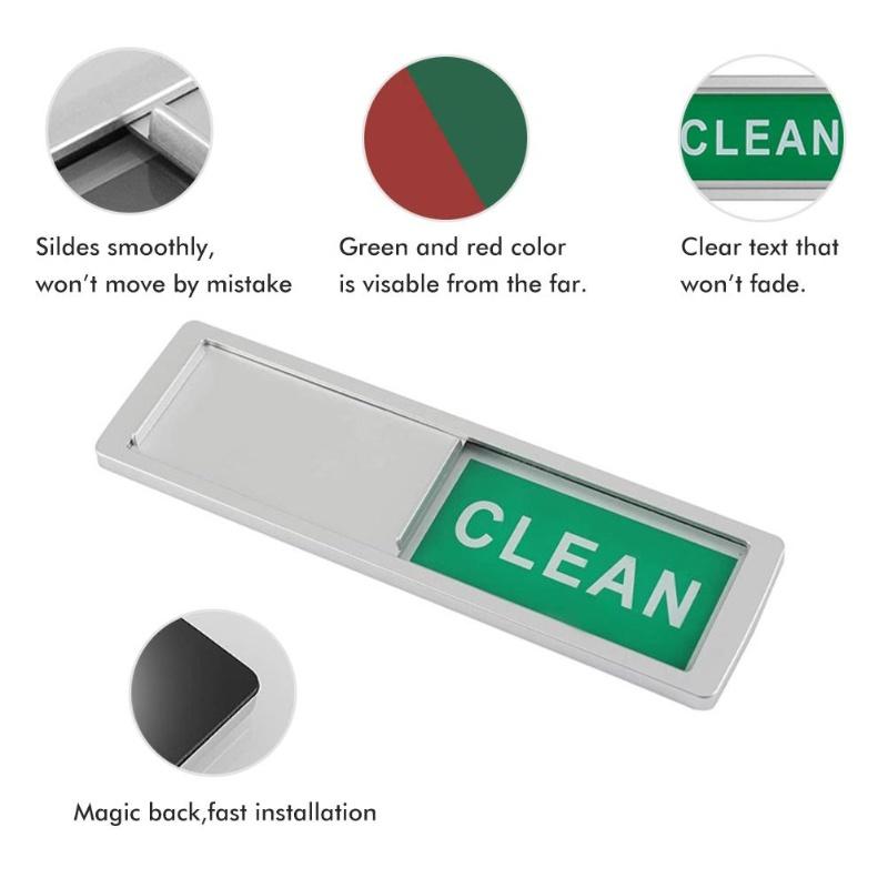 Easy to read anti-scratch sliding clean dirty sign Dishwasher Refrigerator Magnet B