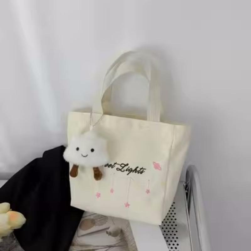 Japanese Harajuku handbag new canvas bag Korean version cute shoulder bag large capacity letter printed bag