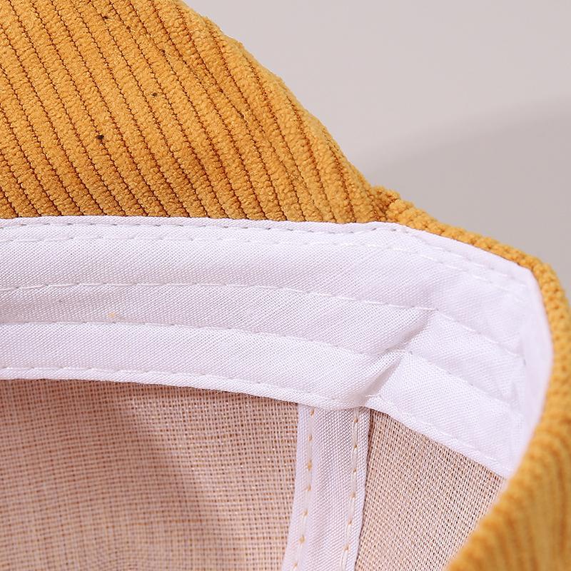Myk brem Corduroy Baby Baseball Cap Vår Høst Bokstaver Broderi Peaked Hat Uformell Utendørs Spedbarn Småbarn Solskjermhatt