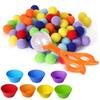 Colorful Early Education Toy Rainbow Counting Pompoms Pompoms Tweezers Toy  Preschool Activities