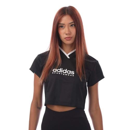 Adidas Womens/Ladies Tiro Colour Block Crop T-Shirt