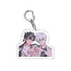 6CM Anime Keychain Women Link Click Key for Men Charles Key Ring Bag Acrylic Car Keyring Cute Acrylic Pendant Key Cosplay Gift