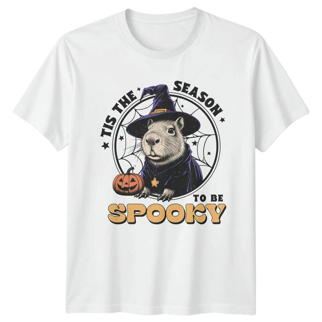 Tis The Season To Be Spooky TShirt Halloween Capybara Gift For Him And Her