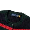 Polo Ralph Lauren Color Block Striped Button Down Long Sleeve Knit Sweater Women Sweater 211A89539-001