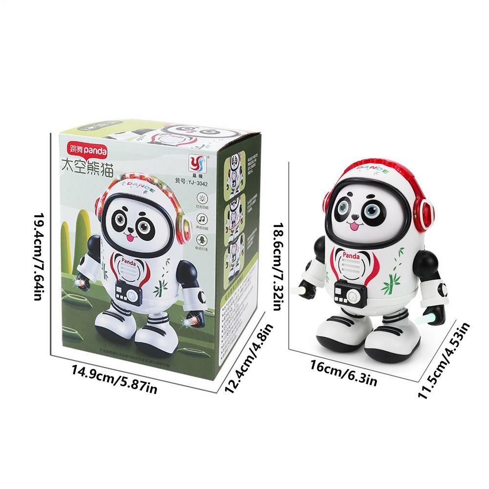 Dance Music Space Panda Shape Robot Electric Dancing Robot Musical Interactive Toy for Children Kids Early Education Baby Toy белый