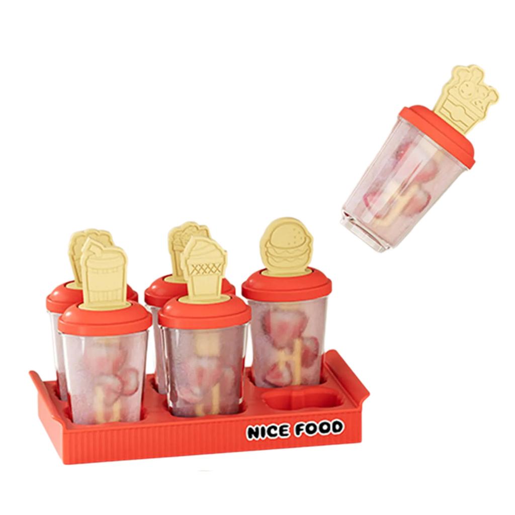 Dishwasher Safe Popsicles Molds Ice Cream Molds Plastic Texture Dessert Supplies Drip Protection for Novelty Treats
