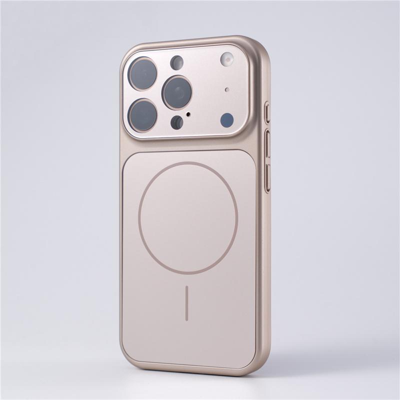 Full Camera Lens Protection Matte Plating Magsafe Case For iPhone 17 Pro Max 15 16 Pro Max 17Air Hit Color Shockproof Hard Back Cover