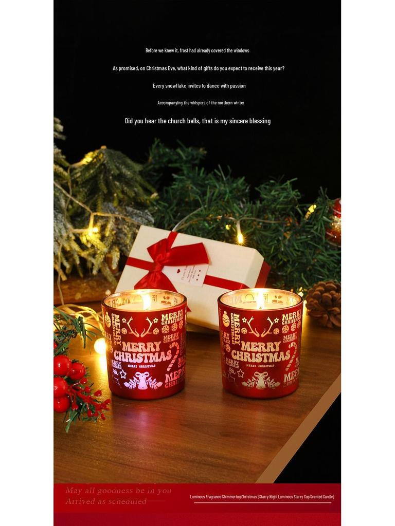 Holiday Laser-Cut Soy Wax Scented Candle - High-End Christmas Ornament & Party Favor