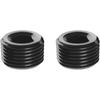 3/8 NPT Male Thread Allen Head Socket Pipe Plug Fitting Aluminum Black, Pack of 2