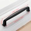 KAK 10PCS American Style Black Cabinet Handles Solid Aluminum Alloy Kitchen Cupboard Pull Drawer Knobs Furniture Handle Hardware