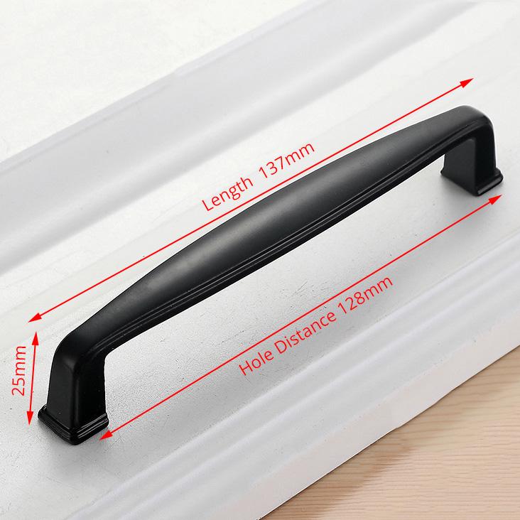 KAK 10PCS American Style Black Cabinet Handles Solid Aluminum Alloy Kitchen Cupboard Pull Drawer Knobs Furniture Handle Hardware