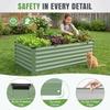 6x3x2ft Galvanized Raised Garden Bed Kit Metal Planter Box Outdoor for Vegetables Fruits Herbs Flowers Olive Green