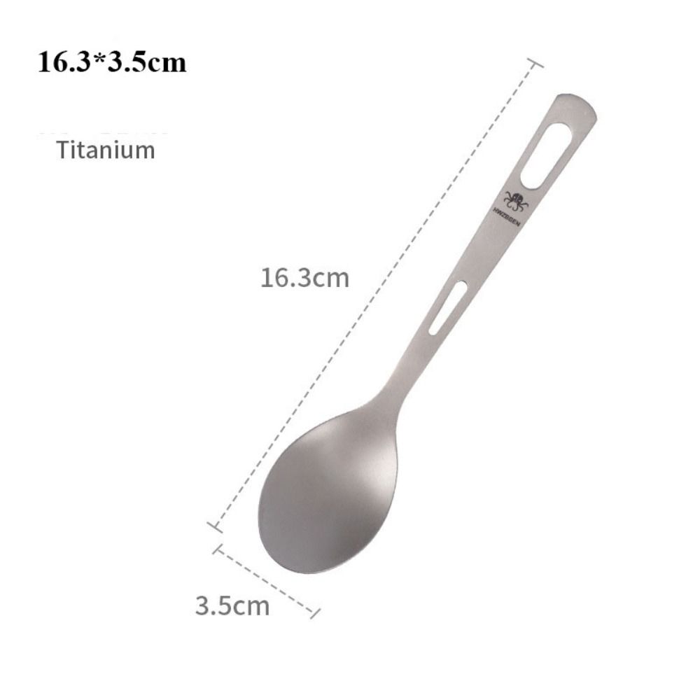High Quality Portable Titanium Spoon Long Handle Environmental Light Titanium Cookware Outdoor Picnic Accessories Outdoor Tool