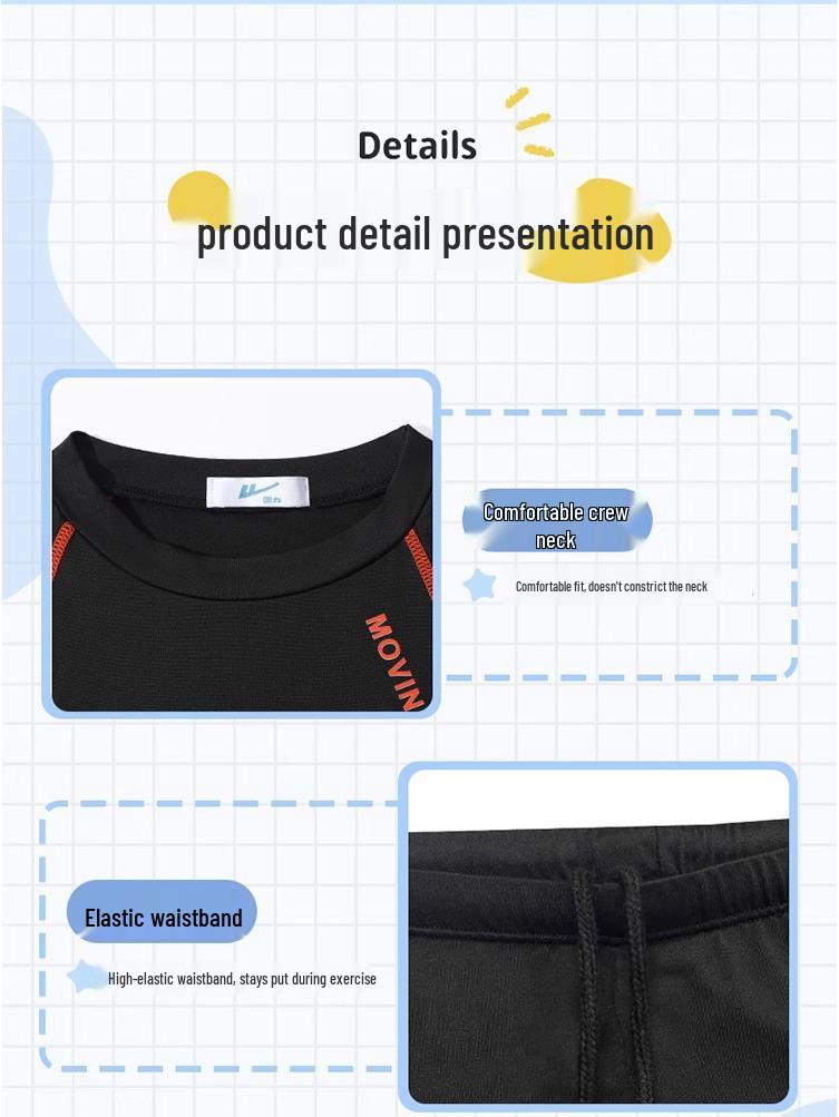 HuiLi Children's Quick-Dry Fleece Ski Suit Base Layer Set for Boys 