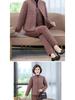 Women's Winter 3-Piece Set: Silk Cotton Coat & Outerwear for Middle-Aged