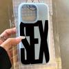Funda de Teléfono Elegante con Estampado de Letra Inglesa Sexo Para iPhone 17 Pro 16 15 14 13 12 11 Pro Max XS XR X 7 8 Plus Funda Protectora Antigolpes 2 en 1