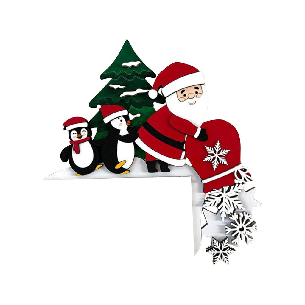 Christmas Door Toppers Top Door Frame Corner Sign Decoration Window Wall Diy Christmas Party Decoration Crafts