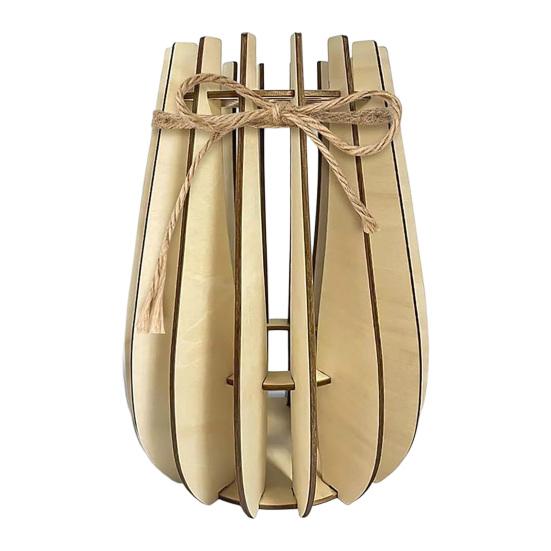 Easy Assembly Puzzle Vessel Wooden Flower Vase, Arrangement Display Stand for Placing Flowers & Artistic Floral Base Artificial Flowers, Suitable