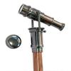 Telescope Walking Stick Cane, Combo of 3 Vintage Style Telescope Handle Wooden Walking Cane Best ~ X Mass Gift
