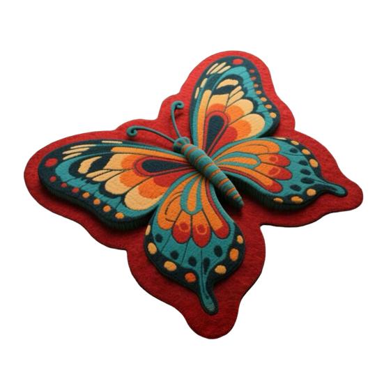 Motýlí podložka na podlahu Absorpční koupelnová podložka Protiskluzový dekorativní motýlí kobereček do sprchy, ložnice, obývacího pokoje, na balkon, ke vchodu