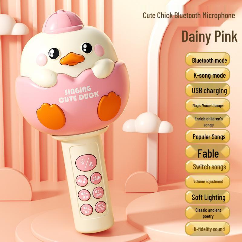 Kids' Bluetooth Karaoke Microphone: All-in-One Singing and Storytelling Toy