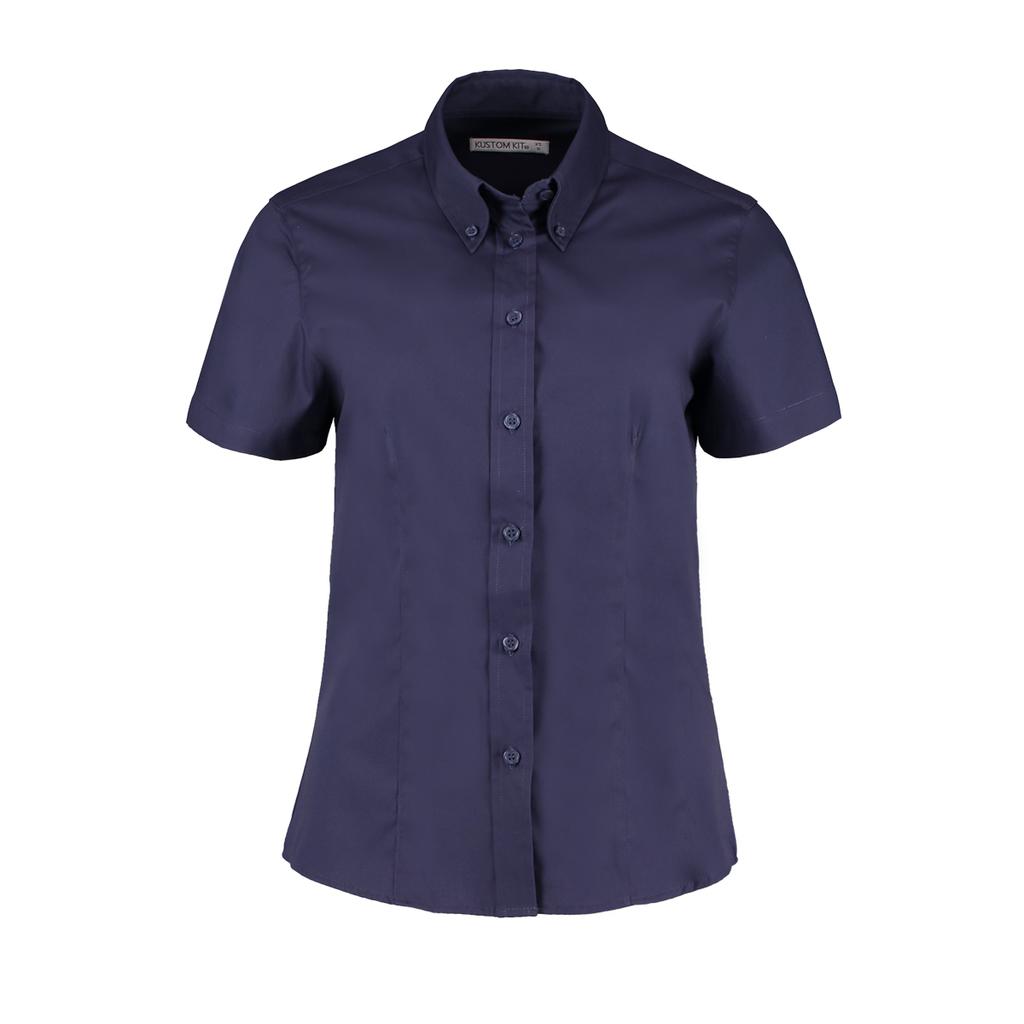 Kustom Kit Ladies Corporate Oxford Short Sleeve Shirt