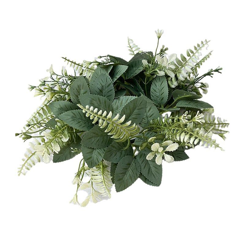Artificial Wreath Candle Ring Faux Eucalyptus Leaves Spring Greenery Garland Pillar Candle Home Wedding Table Centerpiece Decor